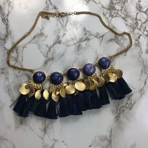 Navy Blue statement necklace